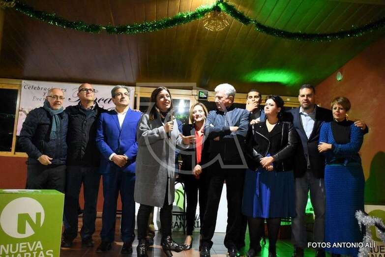 Momento del acto navideño de NC de Telde, esta noche en la Finca Alba (Foto Antonio Alí)